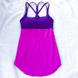 Lucy Workout Camisole Pink Purple Shelf Bra XS
